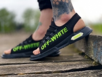 صندل تابستانی مدل OFF-WHITE رنگ مشکی فسفری