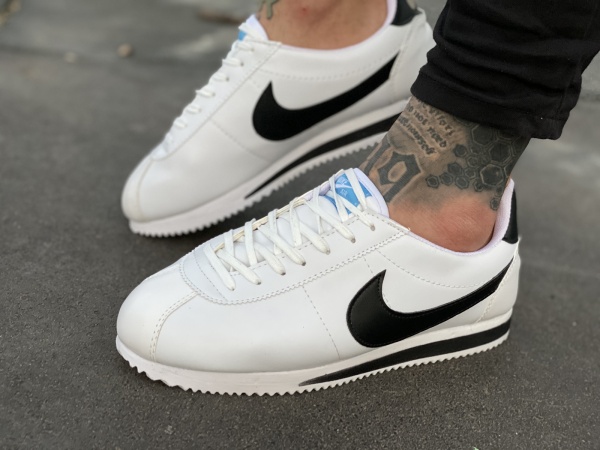 کتونی ست مردانه و زنانه Nike Cortez سفید مشکی