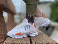 کتونی 3خط ADIDAS طرح جدید سفید طوسی