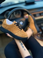 کتونی سایز میانه VANS خردلی زیره مشکی