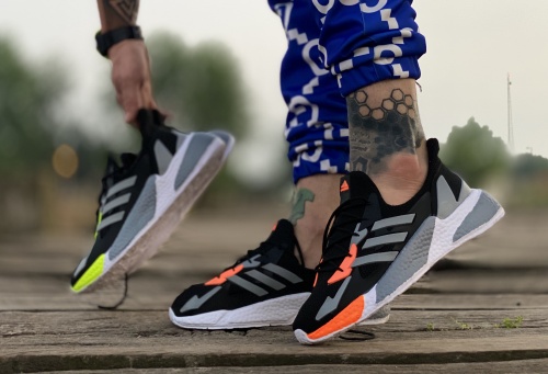 کتونی جورابی Adidas مشکی نارنجی