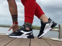 کتونی DIADORA مشکی سفید کف سفید