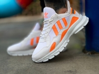 کتونی 3خط Adidas جدید سفید نارنجی