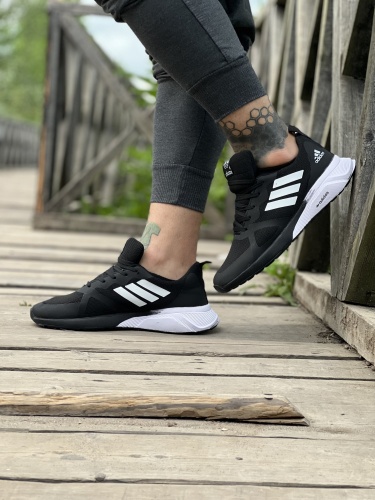 کتونی اسپرت 3خط Adidas مشکی سفید