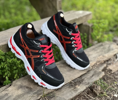 کتونی Asics جدید مشکی قرمز