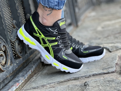 کتونی Asics جدید مشکی سبز