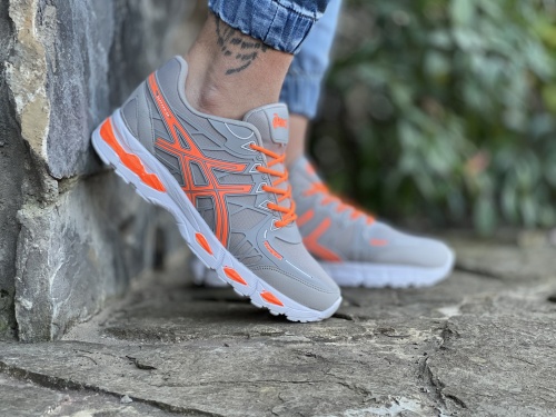 کتونی Asics جدید طوسی نارنجی