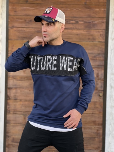 دورس خفاشی FUTURE WEAR متن دار سرمه ای