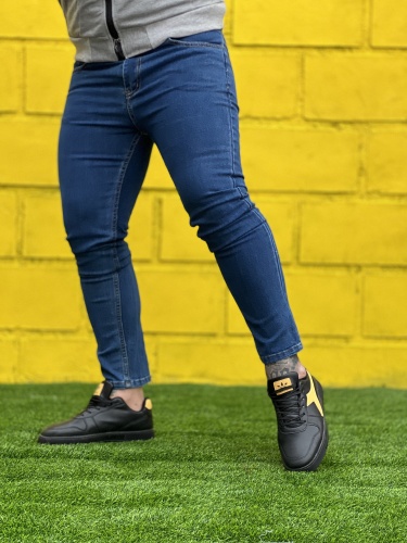 شلوار جین سایز بزرگ ساده Levis 501 آبی