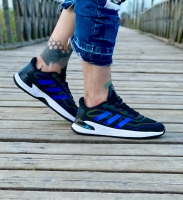 کتونی Adidas طرح Alpha مشکی هفت رنگ 3خط آبی