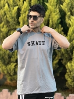 تیشرت آستین کوتاه سایز بزرگ Skate طوسی