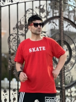 تیشرت آستین کوتاه سایز بزرگ Skate قرمز