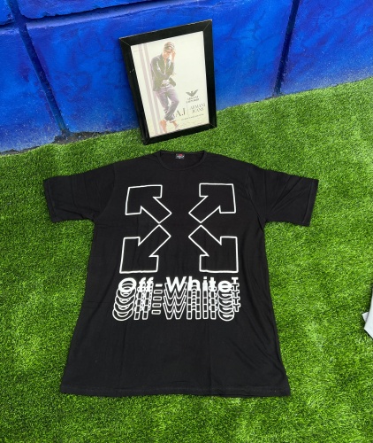 تیشرت آستین کوتاه off white مشکی