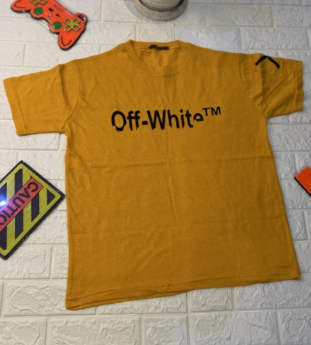 تیشرت آستین کوتاه off-white پرتقالی