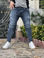 شلوار جین زاپدار DENIM سنگشور سربی