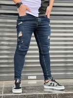 شلوار جین JEANS زاپدار آبی تیره