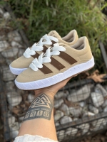 کفش کتونی سه خط ADIDAS کرم قهوه ای