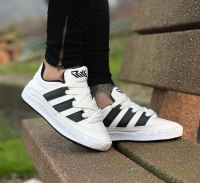 کفش کتونی سه خط ADIDAS سفید مشکی