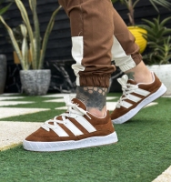 کفش کتونی سه خط ADIDAS قهوه ای سفید