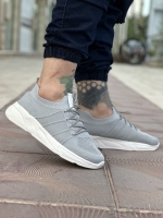 کتونی بافتی مدل ADIDAS طوسی سفید