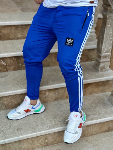 شلوار اسلش سه خط ADIDAS آبی پررنگ