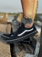 کتونی VANS ALLSTAR مشکی سفید کف مشکی