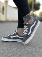 کتونی VANS ALLSTAR طوسی کف سفید