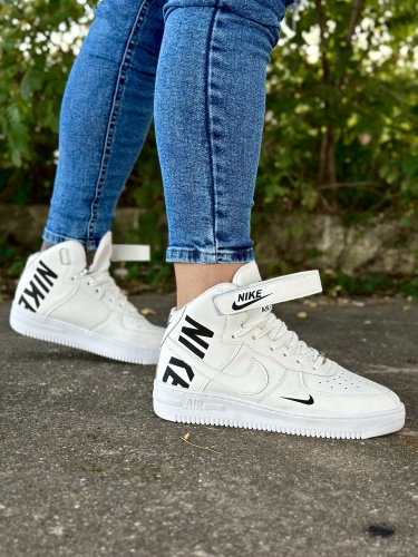 کتونی ساقدار NEW NIKE AIR سفید مشکی