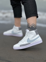 کتونی ساقدار NIKE blazer سفید طوسی نایک آبی