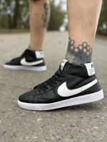 کتونی ساقدار NIKE blazer مشکی کف سفید