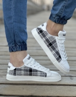 کتونی اسپرت VANS چهارخونه سفید