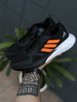 کتونی اسپرت 3خط Adidas مشکی نارنجی