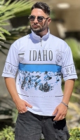 تیشرت نیم زیپ IDAHO سفید