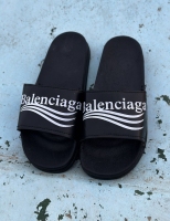 دمپایی BALENCIGA ساده مشکی سفید