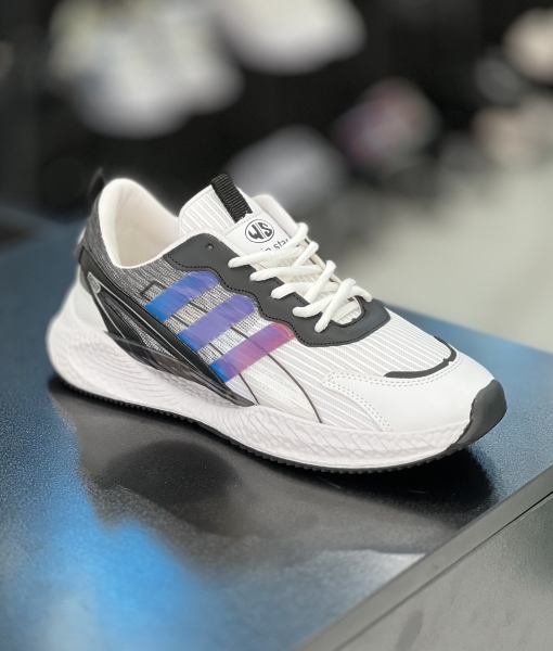 کتونی ADIDAS سفید خط بنفش