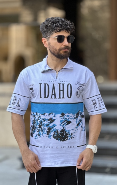 تیشرت idaho 2 نخ سفید