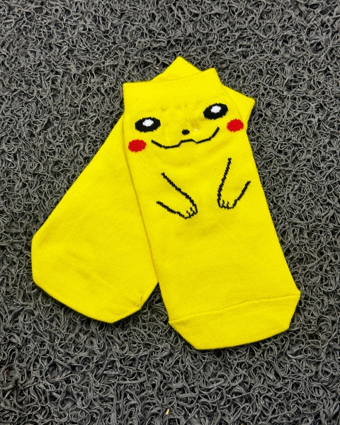 جوراب طرح Pikachu زرد