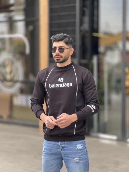 دورس سه نخ پنبه Balenciaga نواری مشکی