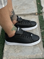 کفش کتونی سایز بزرگ VANS مشکی کف سفید