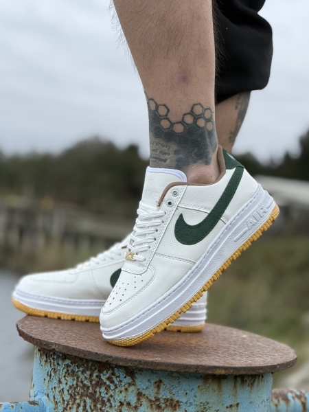 کفش کتونی NIKE AIR NEW سفید سبز کف کرم