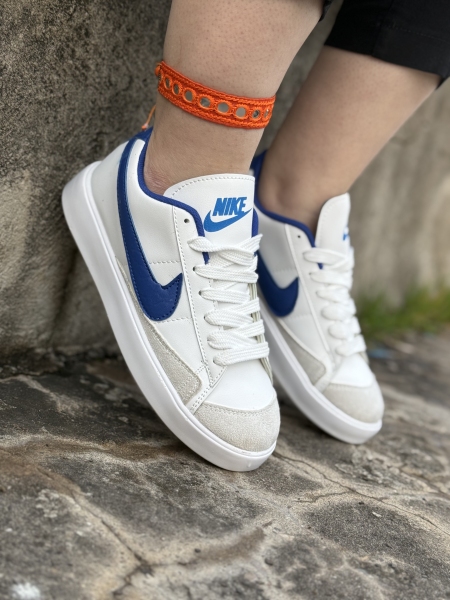 کتونی سایز میانه NIKE BLAZER سفید آبی