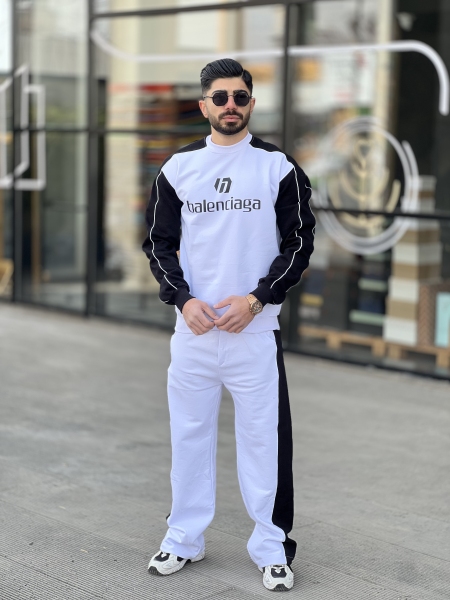 ست ضخیم Balenciaga دو تیکه سفید